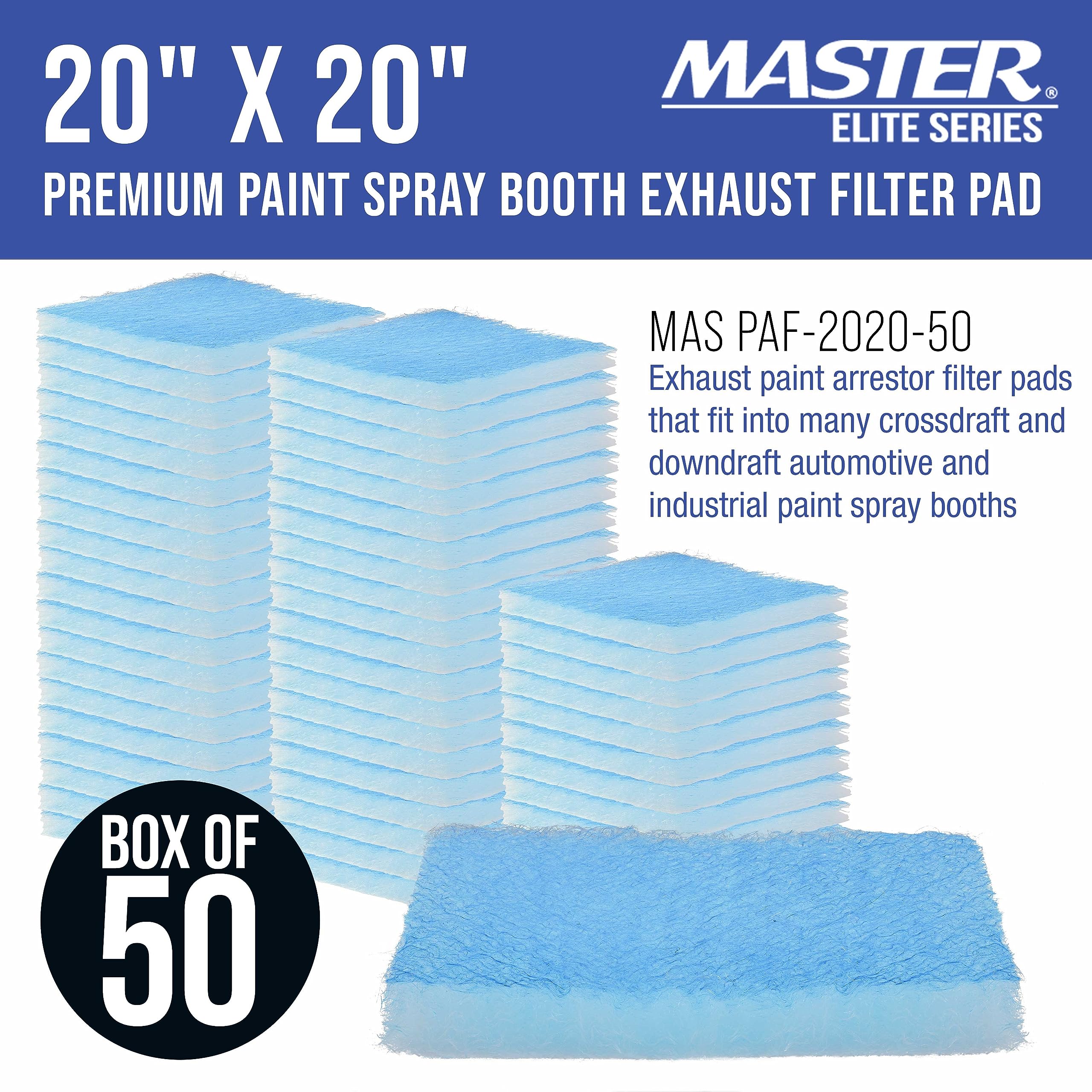 Master Airbrush Elite 20x20 filter pad fits many booths, easing installation