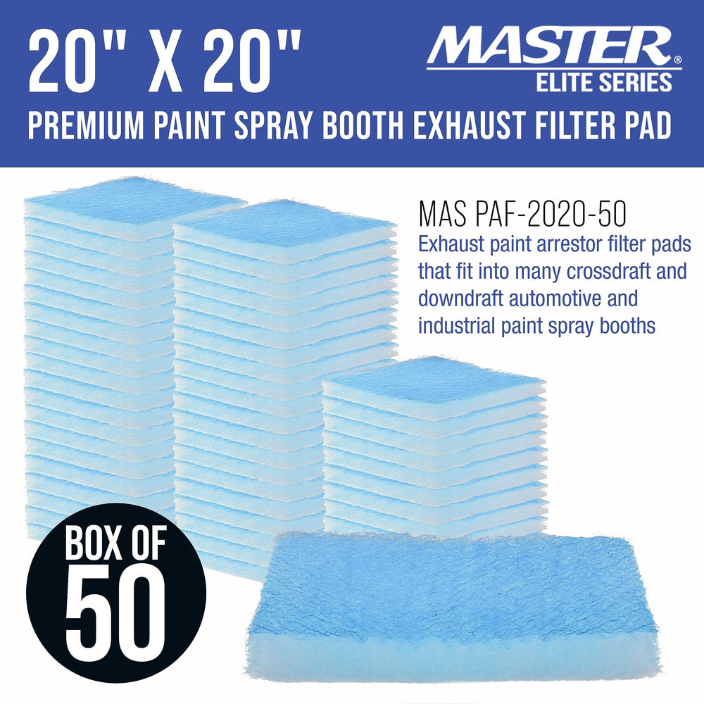 Master Airbrush Elite 20x20 filter pad fits many booths, easing installation