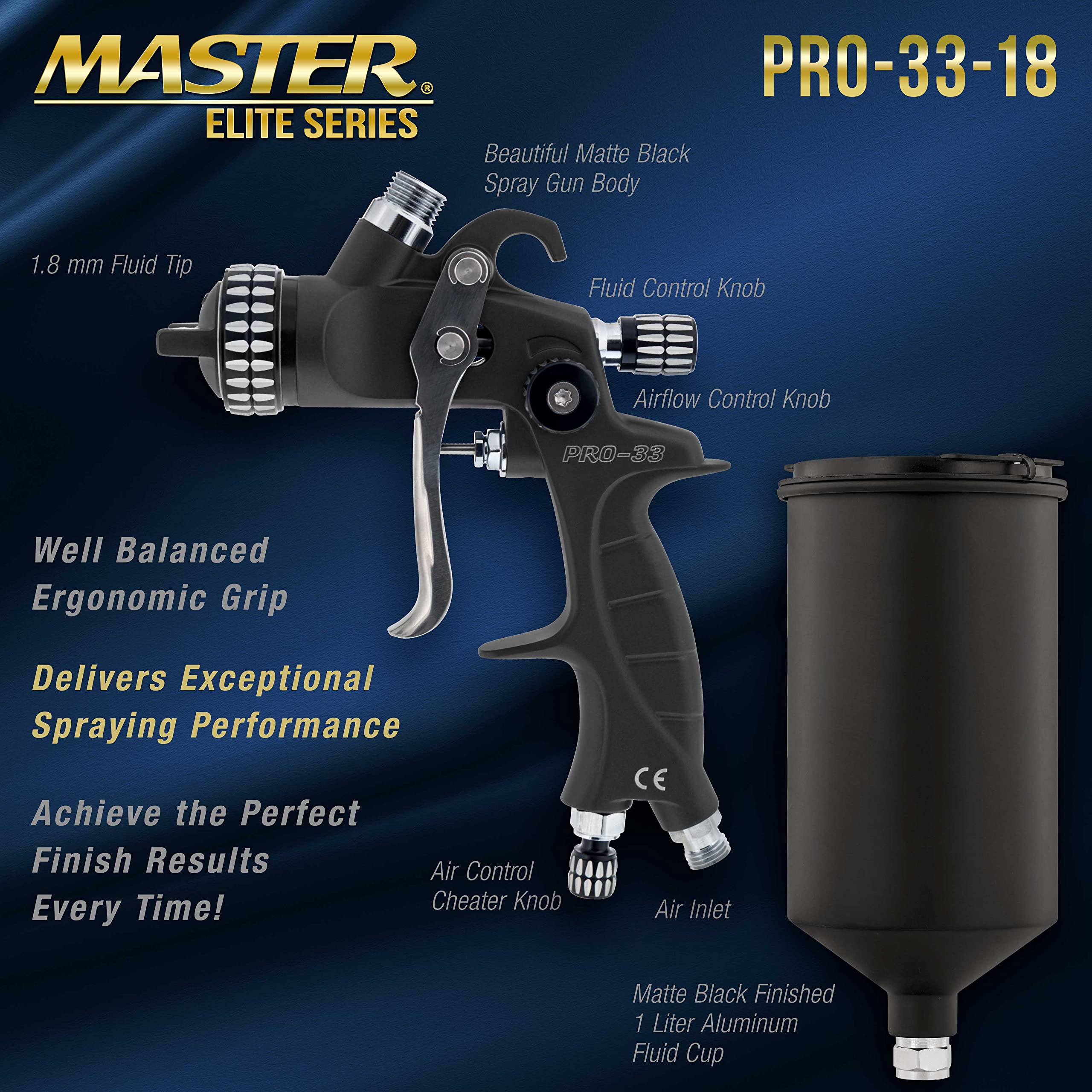Master Airbrush PRO-33 regulator gauge enables precise pressure control