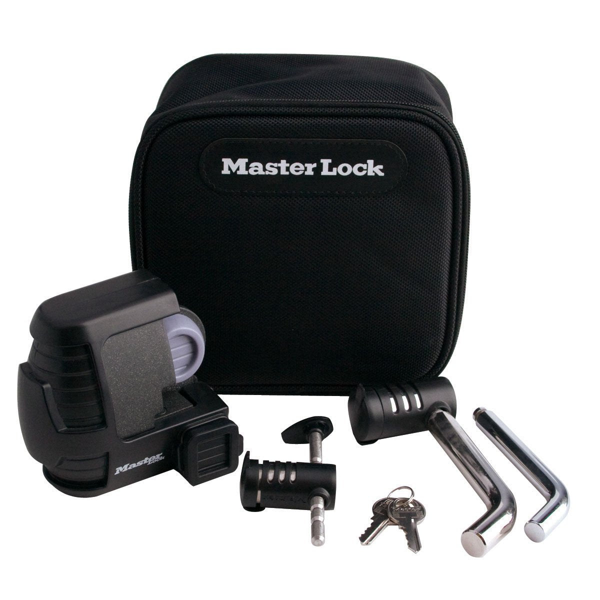 Master Lock 3794DAT coupler lock guards trailer hitch with keyed-alike convenience.