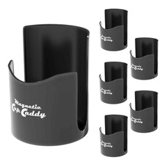 Master Magnetics magnetic cup caddy holding an insulated mug on a metal surface for easy access.
