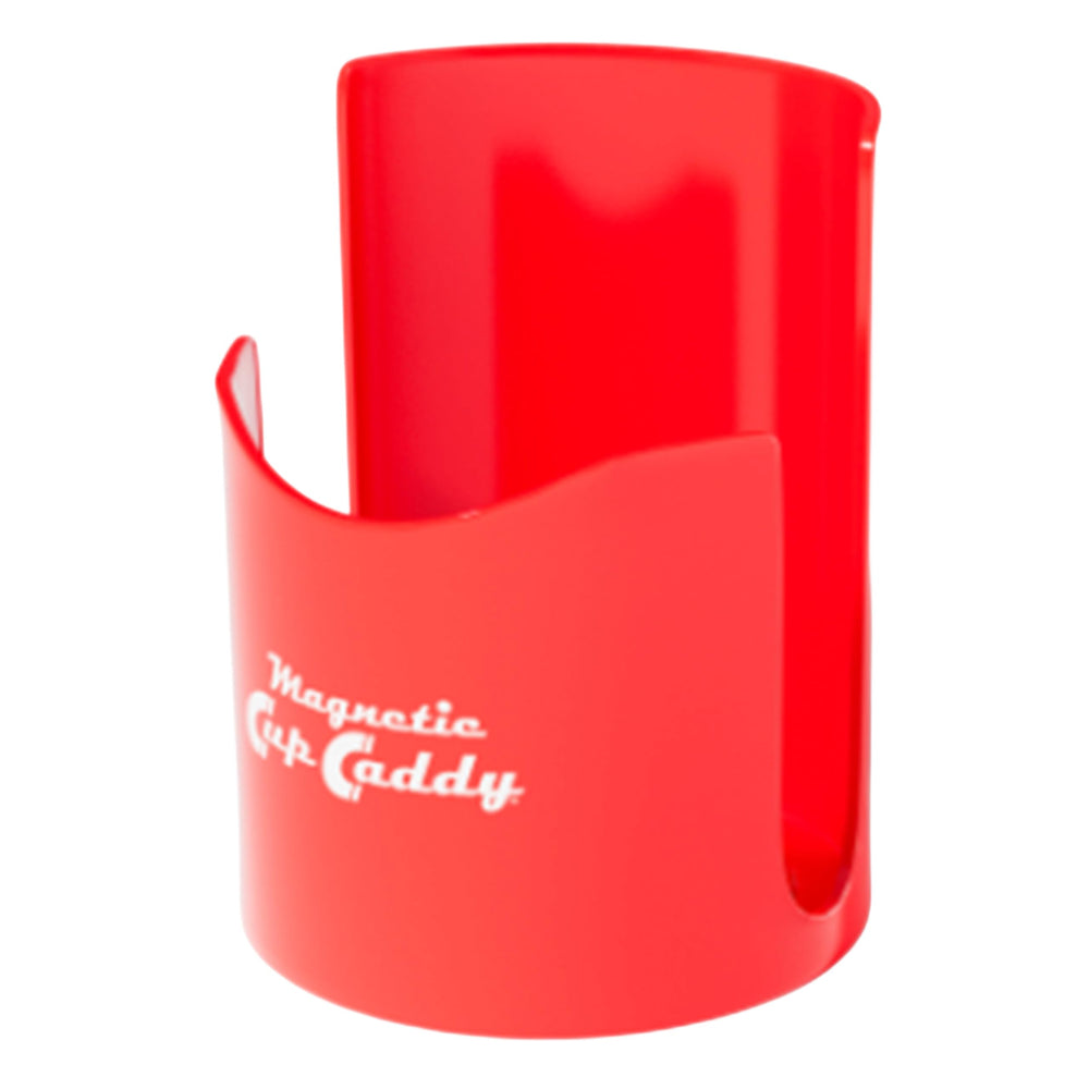 Master Magnetics magnetic cup holder on fridge keeps mugs and cans within easy reach