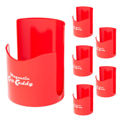 Master Magnetics Magnetic Cup Holder attached to fridge to keep mugs within reach