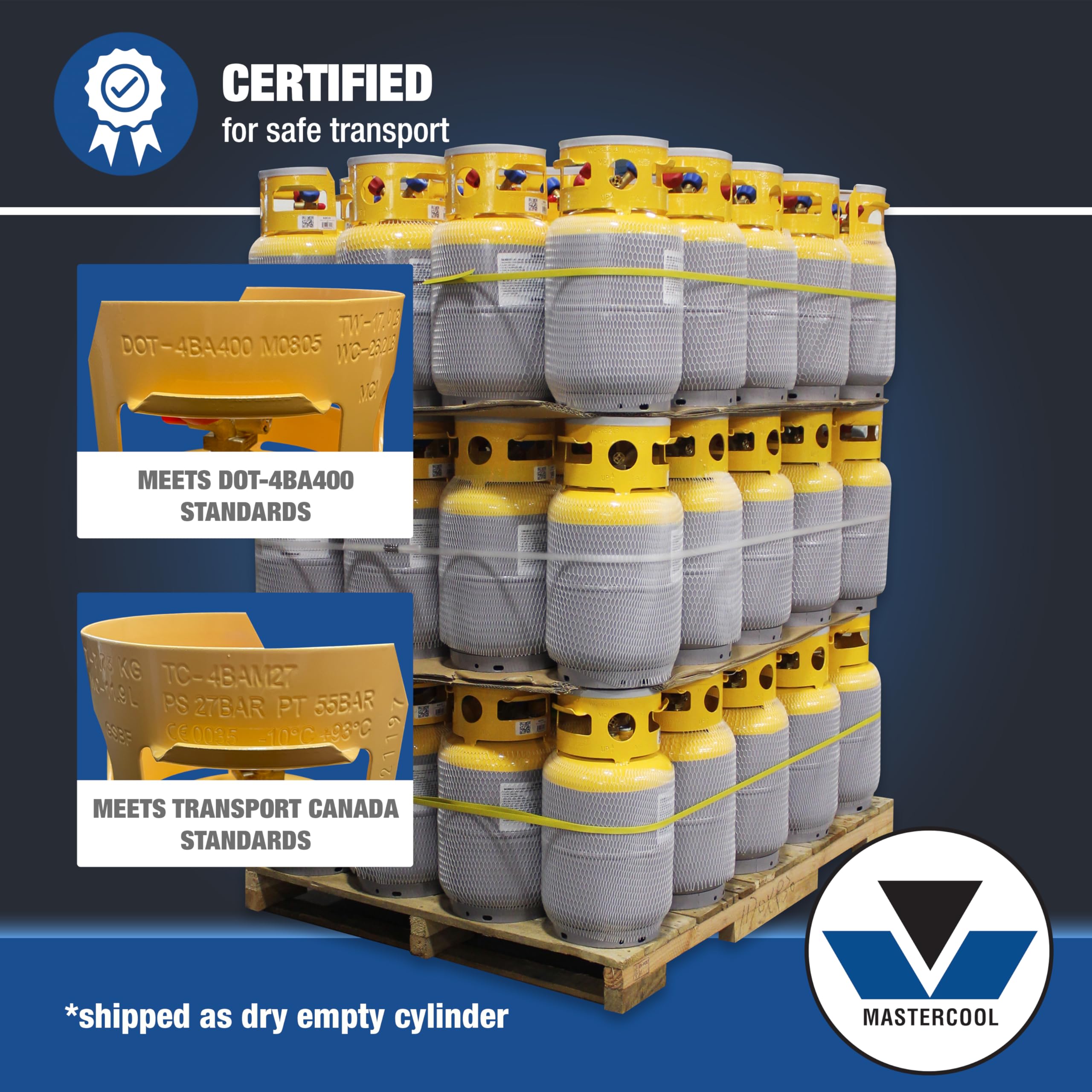 Mastercool 62010 DOT-4BA400 certified for compliant transport