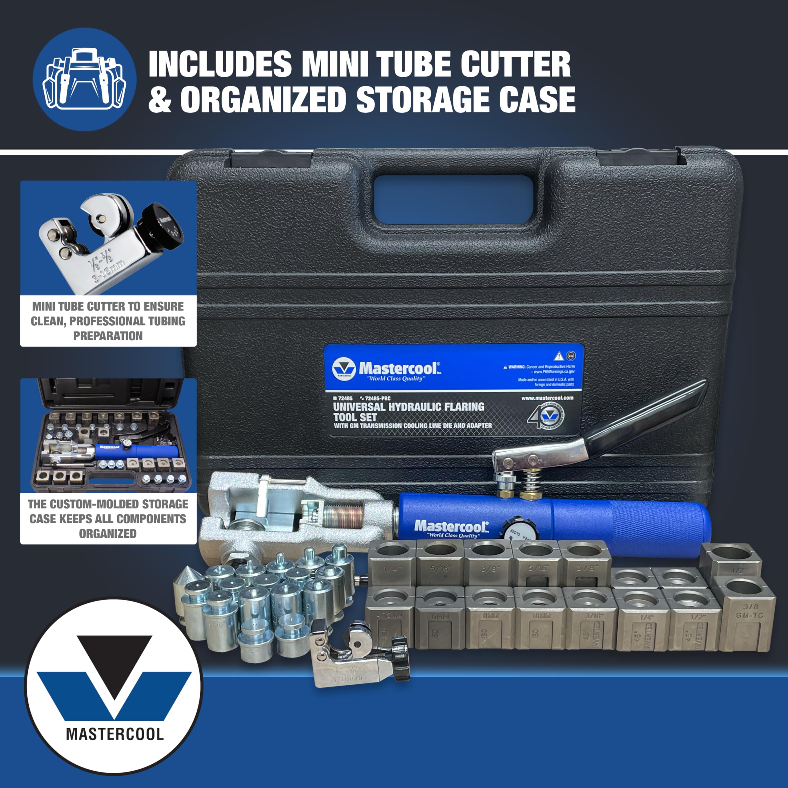 Mastercool mini tube cutter 70027 ensures clean tube ends for quality flares.