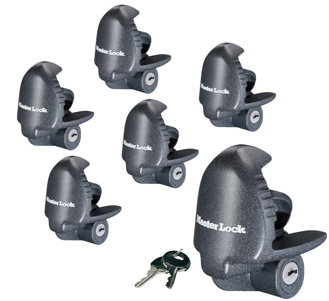 Master Lock 379KA-6 keyed-alike trailer locks ready for convenient multi-lock security.