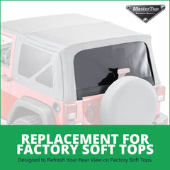 MasterTop 51.25 inch rear window for JK 2010-2018 with reliable fit.