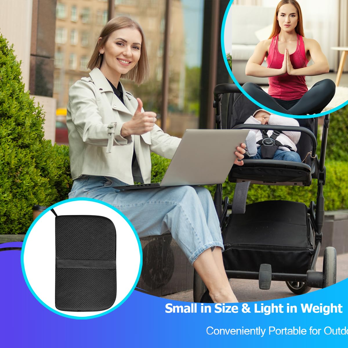 Masteymoh gel seat cushion with ventilative honeycomb design for pressure relief and cooling