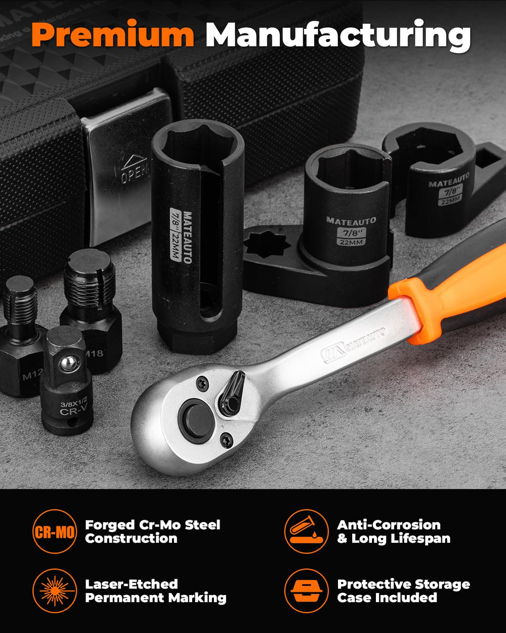 MateAuto 72-tooth quick-release ratchet delivers smooth leverage