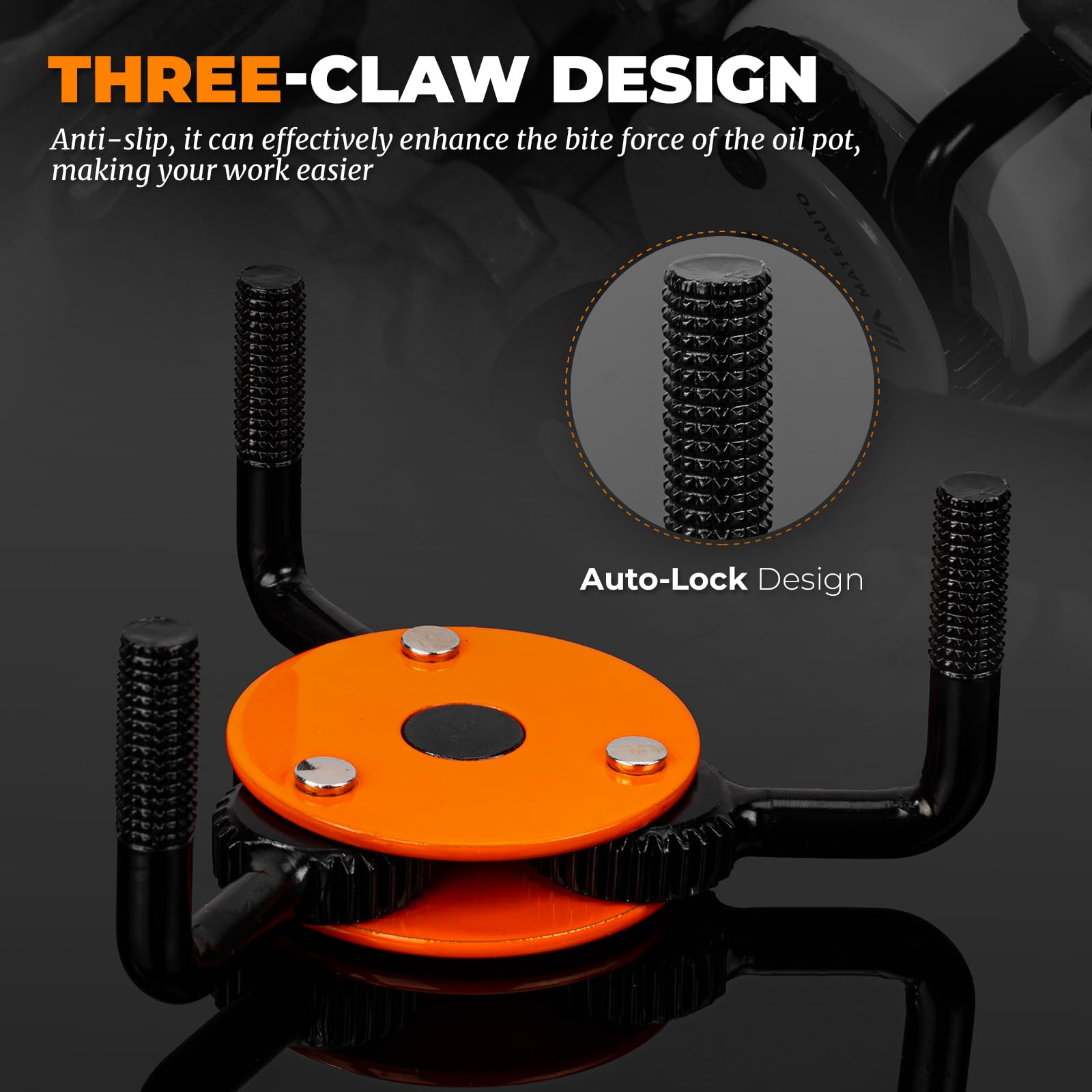 MateAuto Universal 3-Jaw Wrench in action with 2-way rotation.
