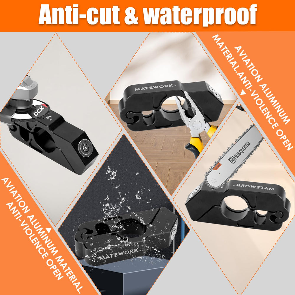 Matework helmet lock included for secure gear during stops.