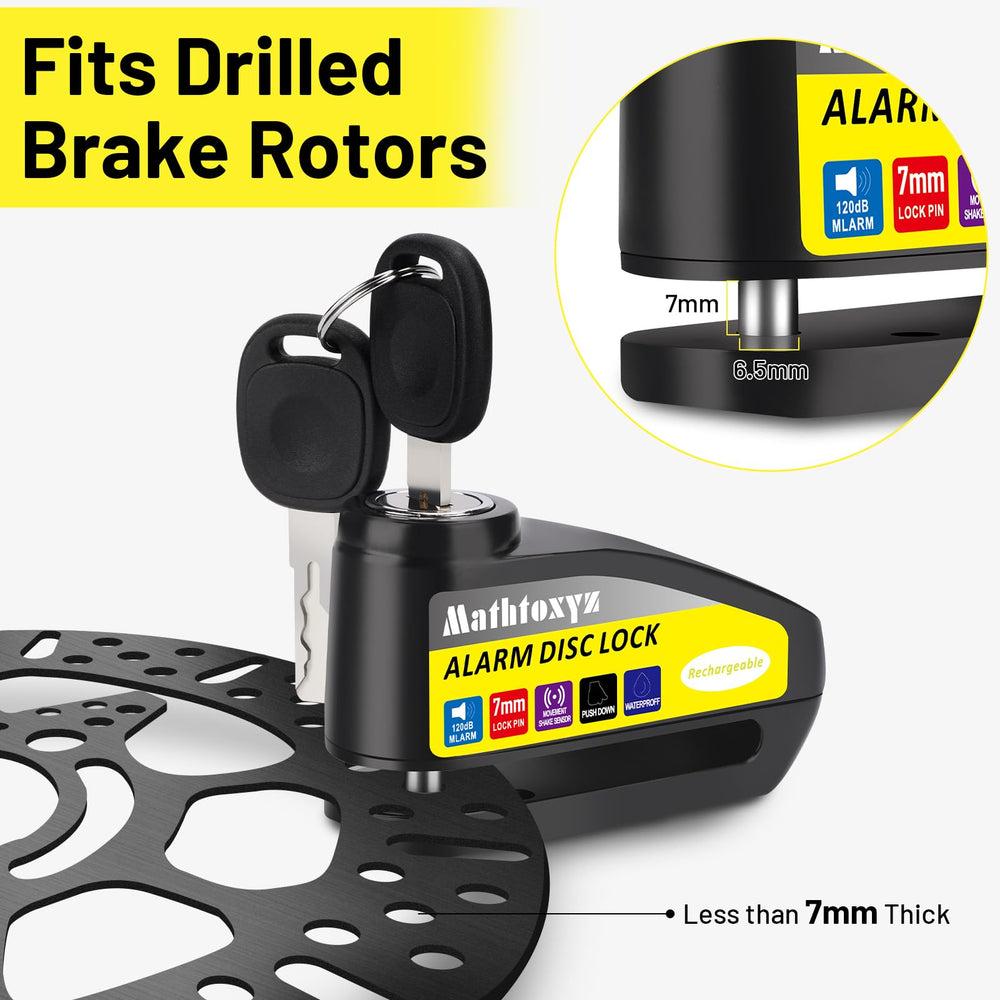 Mathtoxyz disc brake lock fits most motorcycles with thin rotors