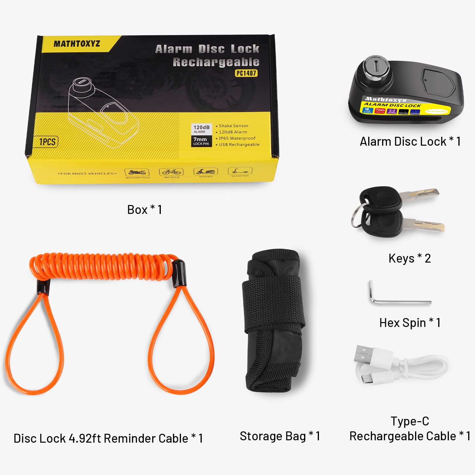 Mathtoxyz packaging contents include keys and accessory kit