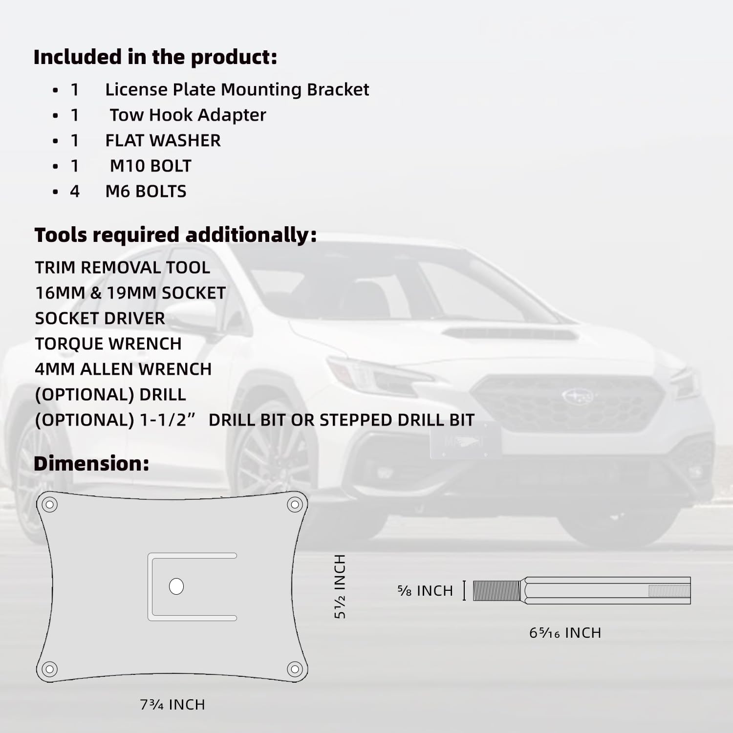 Mavnai installation hardware kit, tool-ready for quick setup