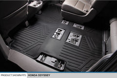 MAX LINER third-row mats demonstrate full coverage for rear passengers.
