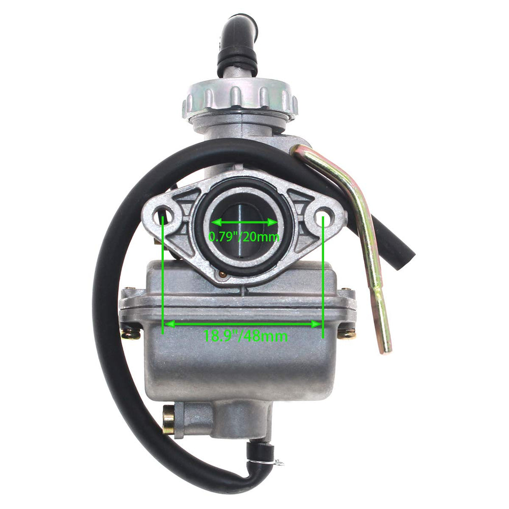 Maxanda PZ20 carburetor spark plug included for reliable ignition.