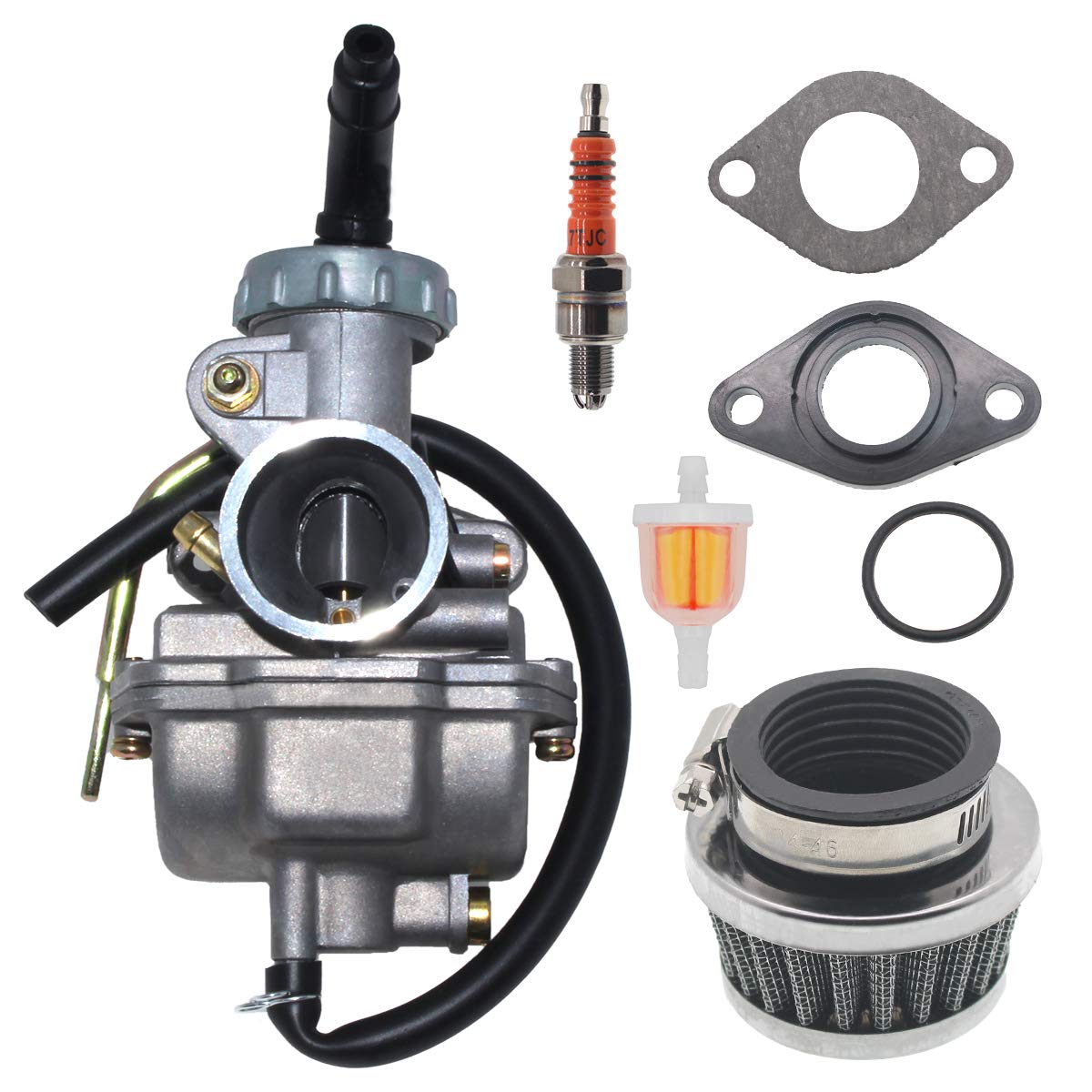 Maxanda PZ20 carburetor unit shown for versatile ATV and dirt bike performance.