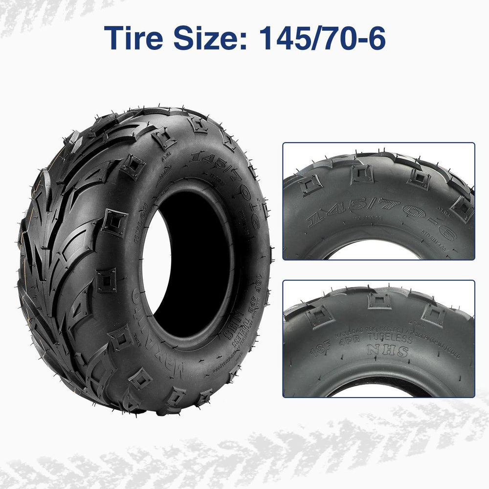 MaxAuto 14570-6 tread pattern close-up showing mud and sand bite.