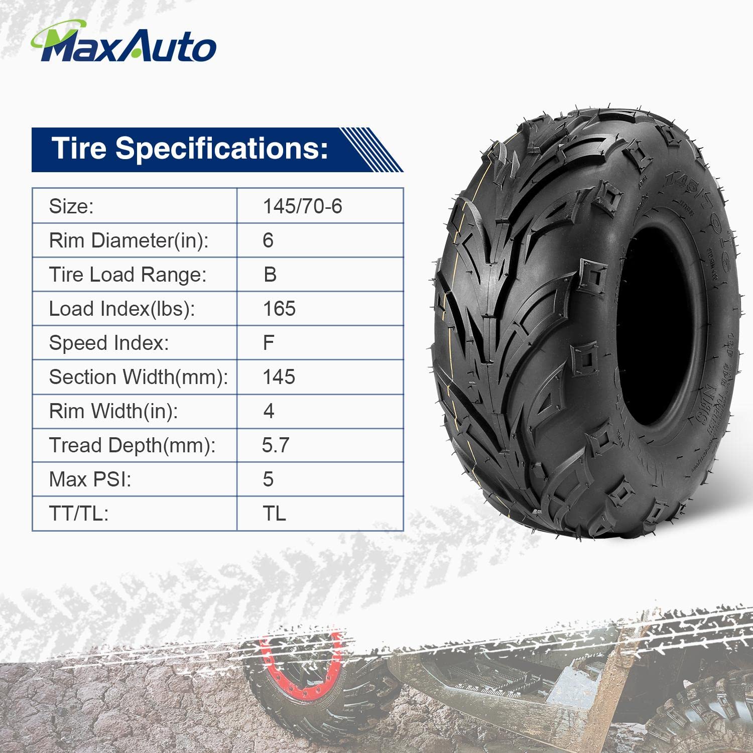 MaxAuto 14570-6 tubeless feature demonstrates easy maintenance and reliable sealing.