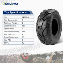 MaxAuto 14570-6 tubeless feature demonstrates easy maintenance and reliable sealing.