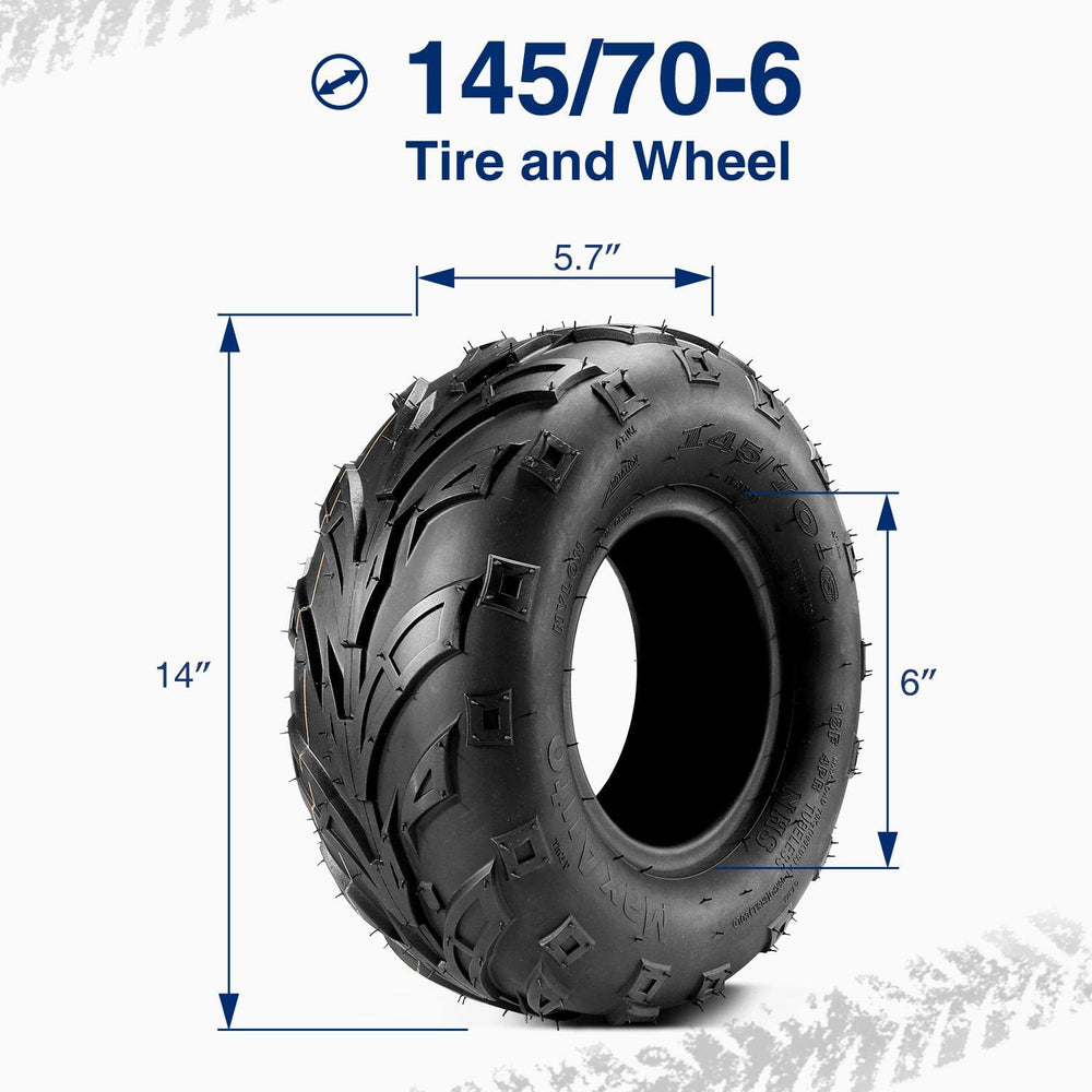 MaxAuto traction-focused tread improves grip on mud and sand terrains.