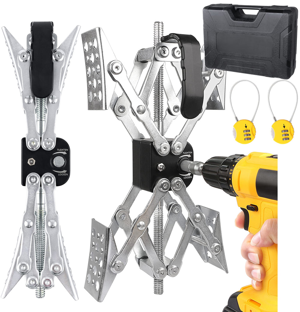 Maxchock X-Shaped stabilizer installed between dual axles for enhanced trailer stability.