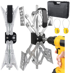 Maxchock X-Shaped stabilizer installed between dual axles for enhanced trailer stability.