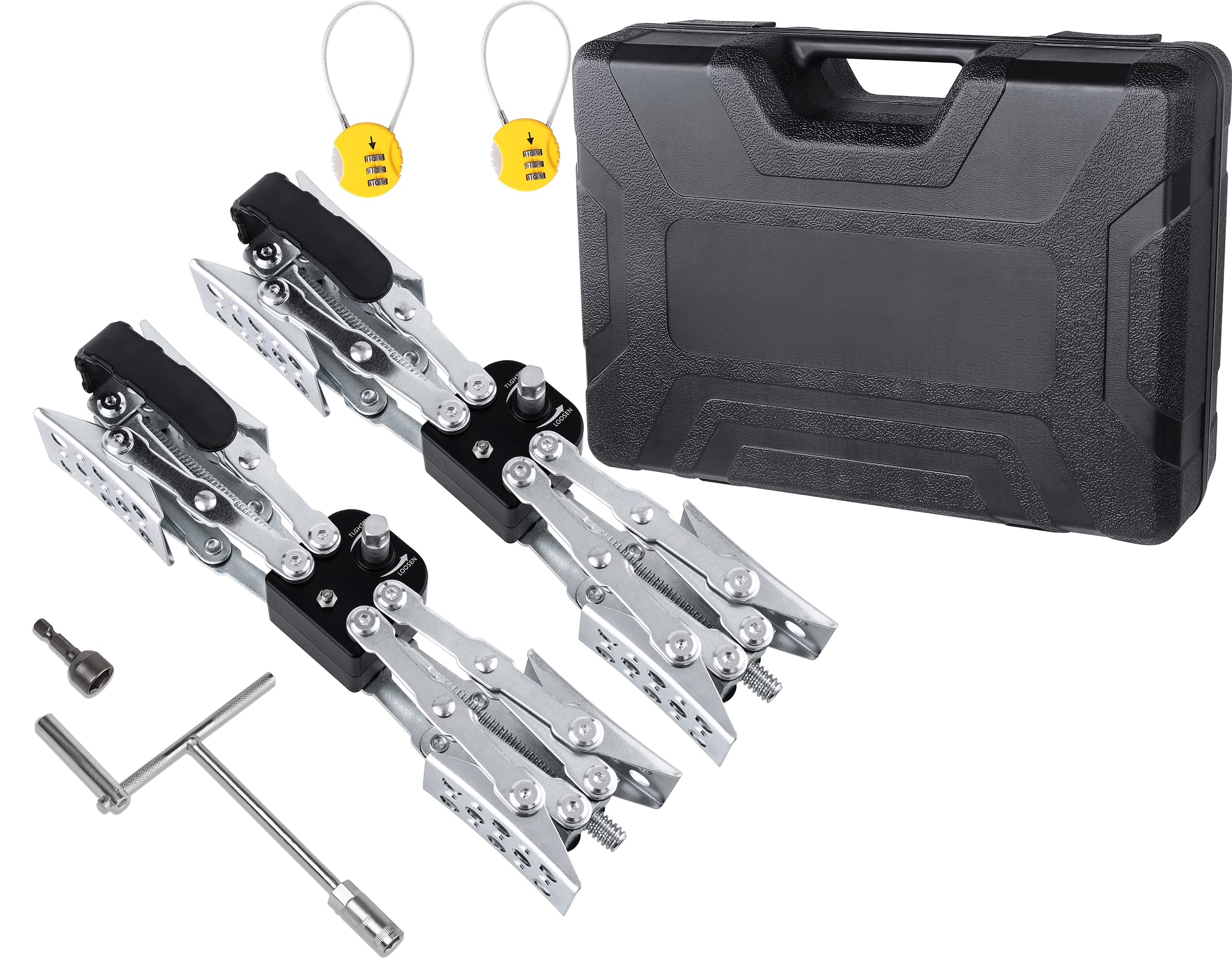 Maxchock X-Shaped stabilizer with locks in a full organizer case for secure storage.