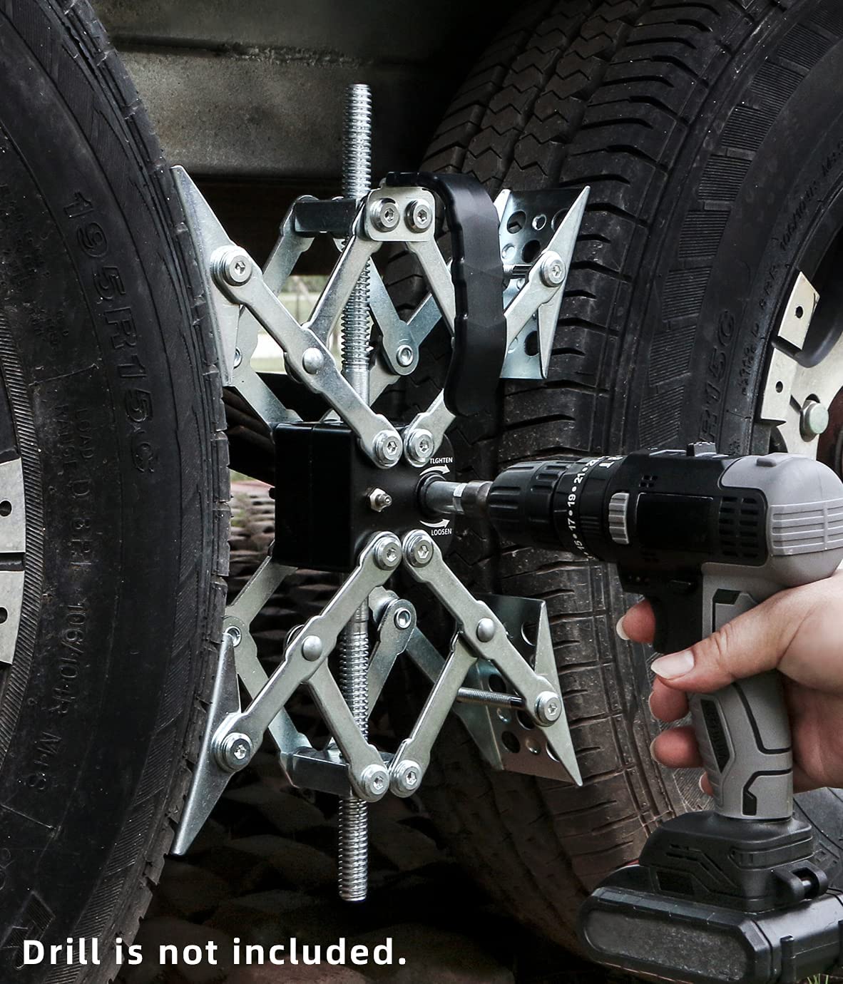 Maxchock X-Shaped stabilizer shows rust-resistant, zinc-plated steel construction outdoors.