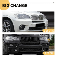 MAXDOM BMW X5 E70 grille close-up shows durable ABS construction.