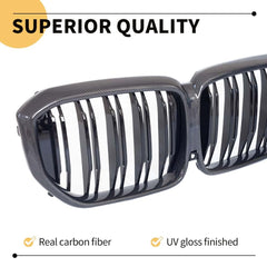 MAXDOM front grill carbon fiber adds race-inspired swagger without modifying the vehicle.