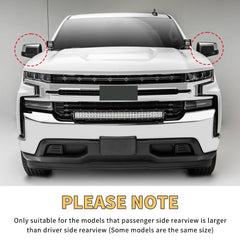 MAXDOM chrome mirror cap features original clip fit for secure Silverado/Sierra replacement.