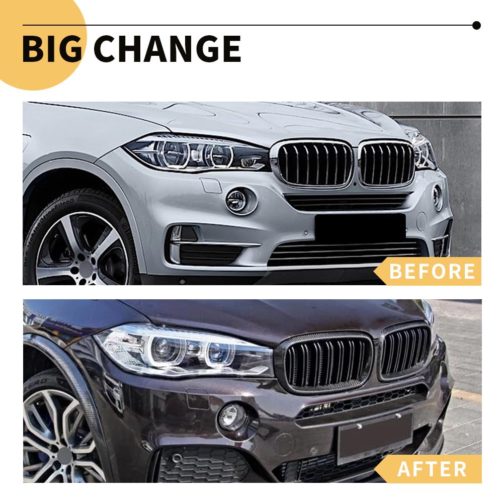 MAXDOM carbon fiber front grill for BMW X6 F16 adds aggressive styling and gloss finish