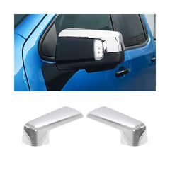 MAXDOM chrome mirror cap on Chevy Silverado 1500 enhances style and protection.