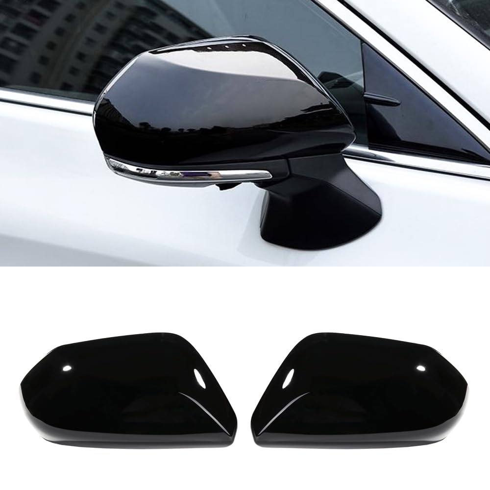 MAXDOM side mirror cap in gloss black finish enhances Camry's sleek exterior.