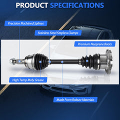 Maxfavor CV axle front left for GMC Sierra enhances steering response and reliability