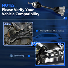 Maxfavor CV axle front pair for Cadillac Escalade—robust joints support confident handling