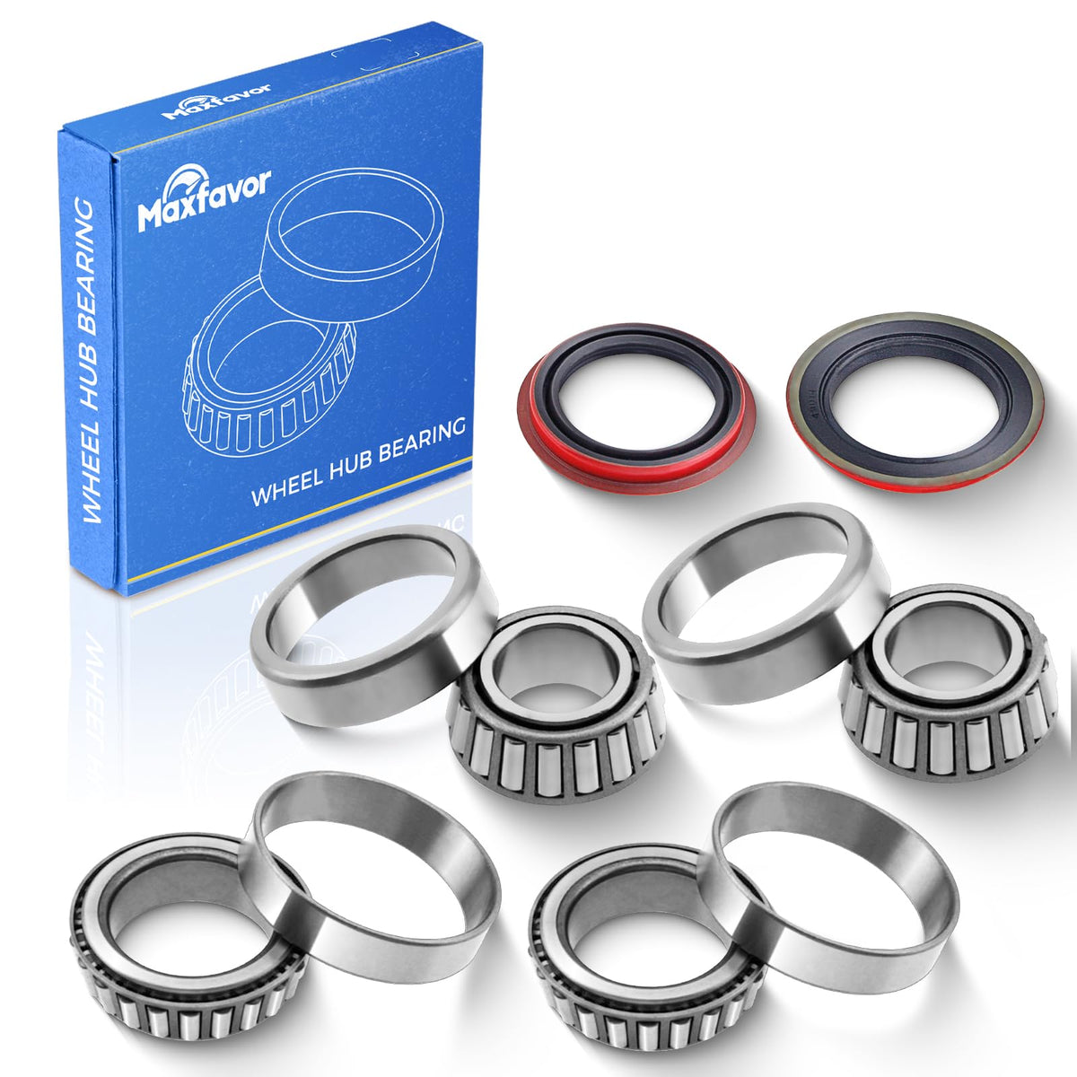 Maxfavor front wheel bearing kit assembly for smooth rotation.