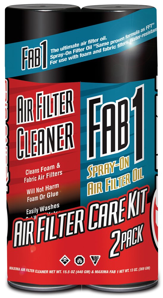 Maxima Air Filter Maintenance Aerosol Kit pack of 2 cleans foam and fabric filters effectively