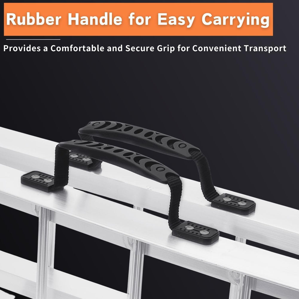 MAXIVAMN aluminum ramps rated 1500 lbs per pair for sturdy use.