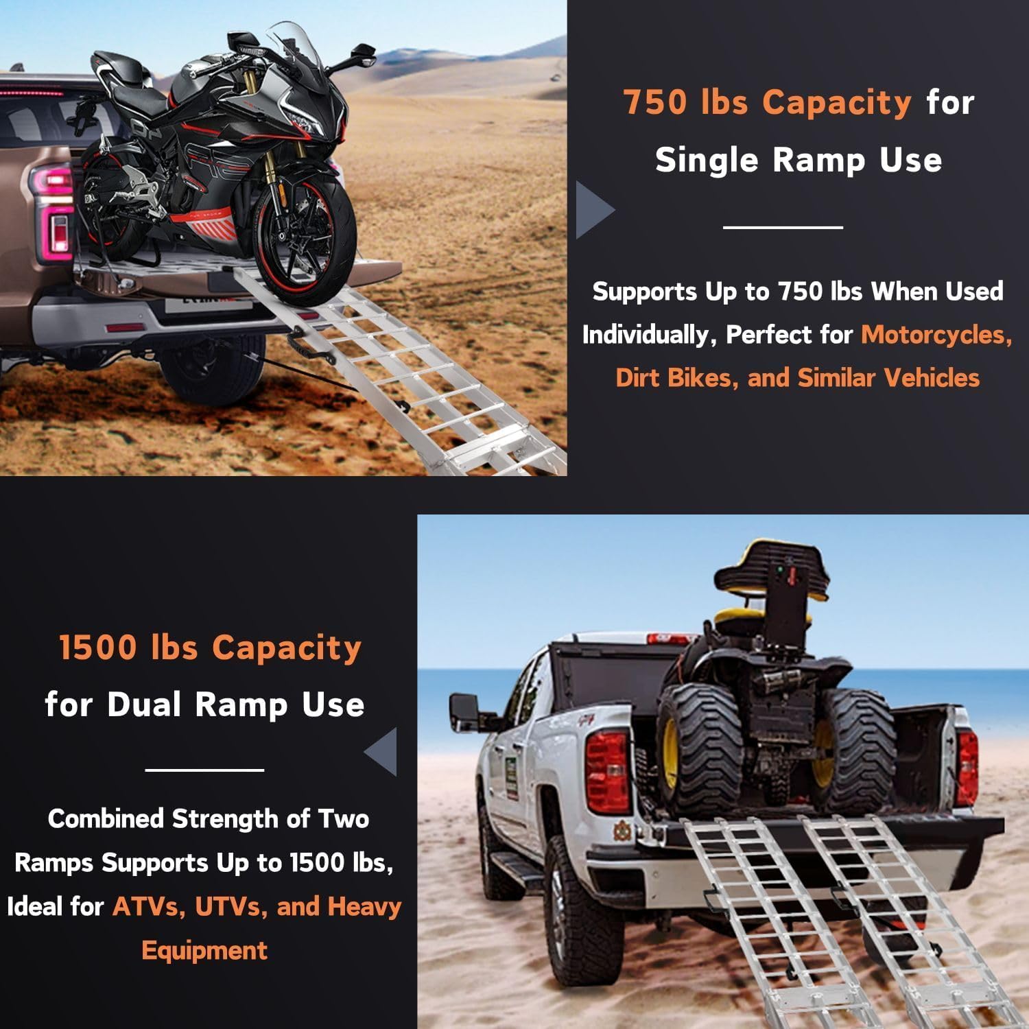 MAXIVAMN included straps secure ramps during use for safety.