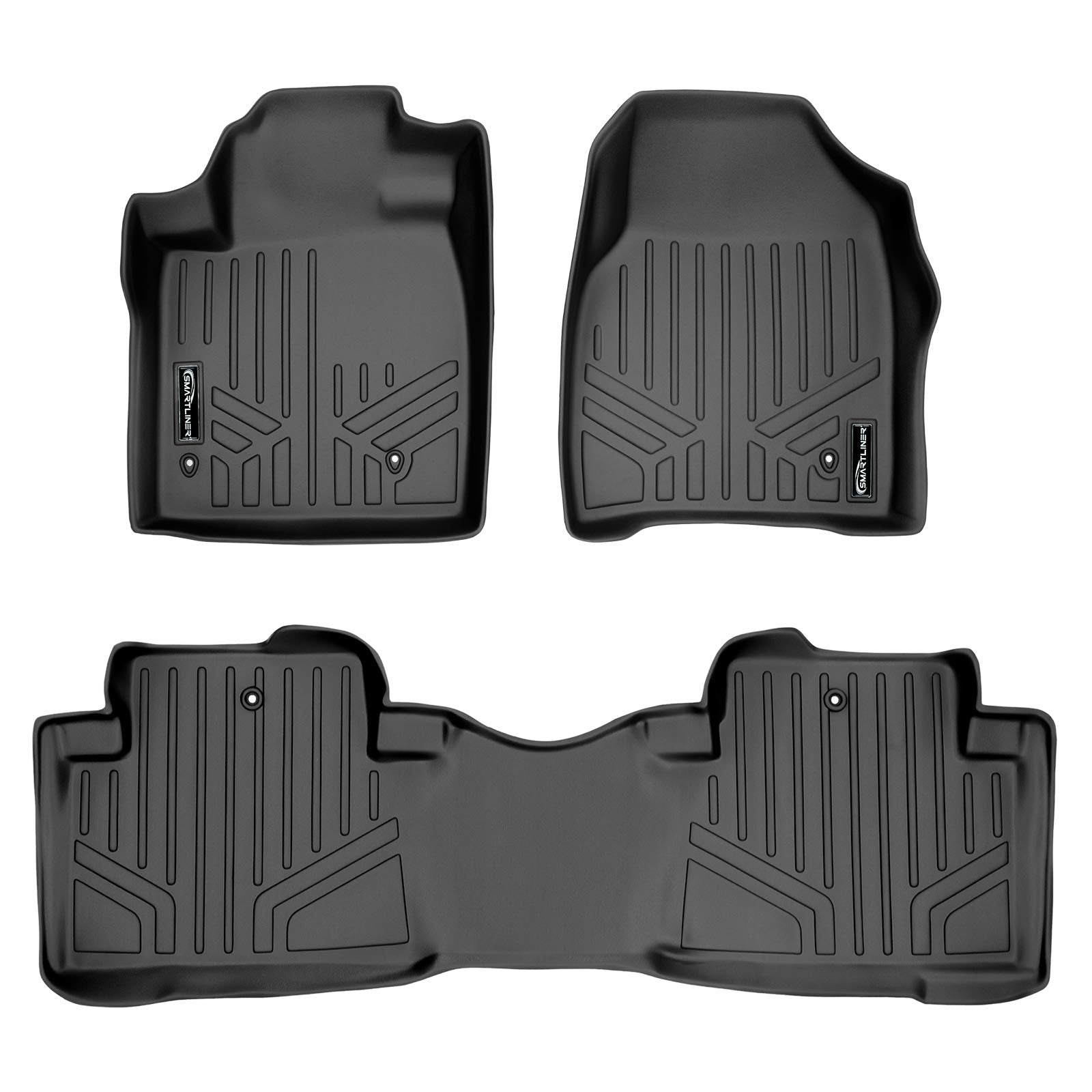 MAX LINER custom-fit floor mats for Honda Pilot front row with all-weather protection