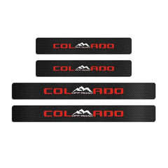 MAXMILO rear door sill protector with reflective finish for rear entry protection