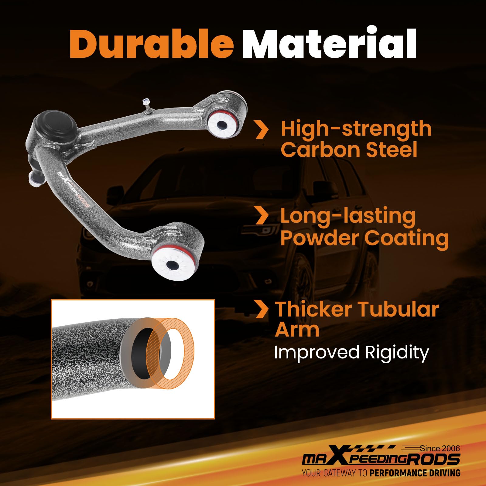 maXpeedingrods lifted upper control arm for GMC Sierra 1500 enhances steering response