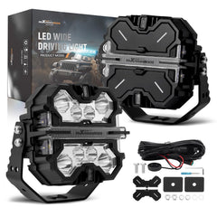 maXpeedingrods 2x7in LED off-road light with amber DRL improves fog visibility