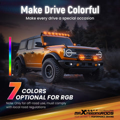 maXpeedingrods side-beam accent light enhances peripheral visibility during off-road maneuvers