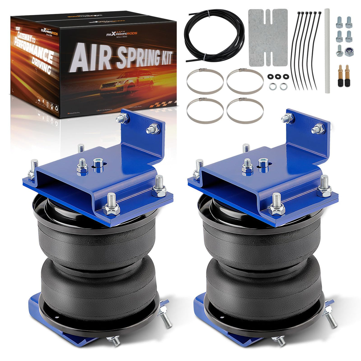 maXpeedingrods rear air suspension bag kit improves stability for Dodge Ram 1500 while hauling