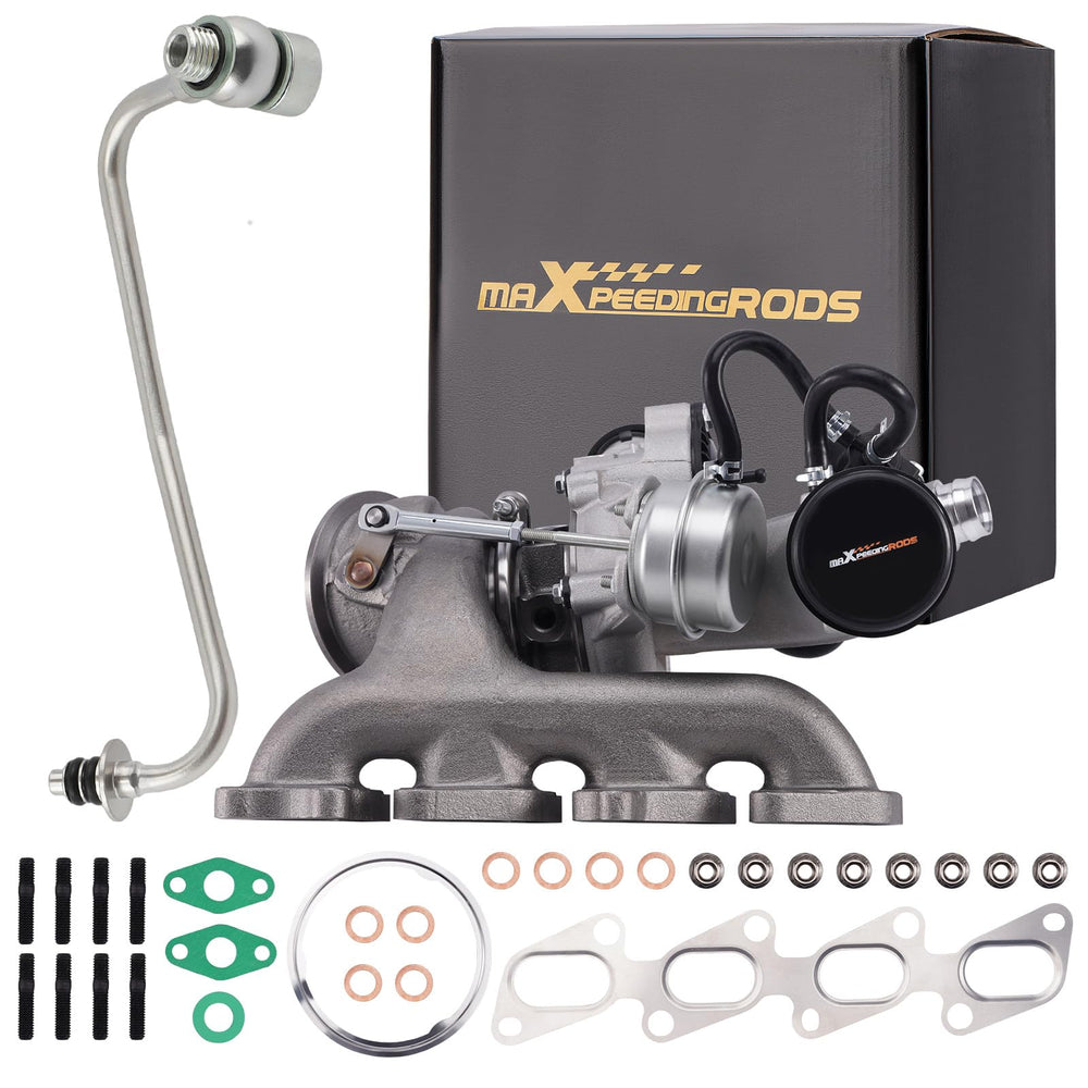MaXpeedingrods 667-203 turbocharger kit image showing full assembly for boosted performance.