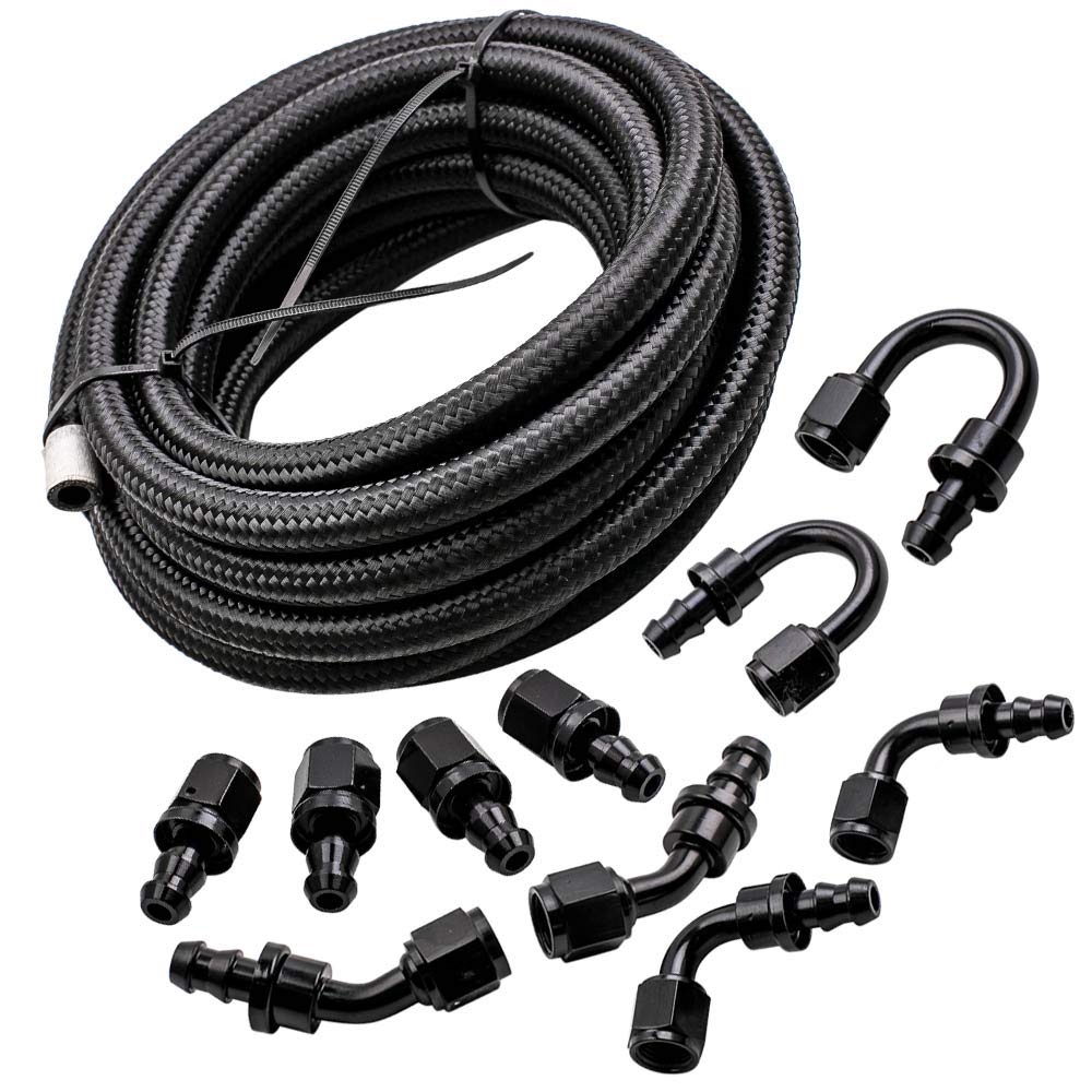 maXpeedingrods 6AN braided fuel line hose for durable high-temp automotive applications