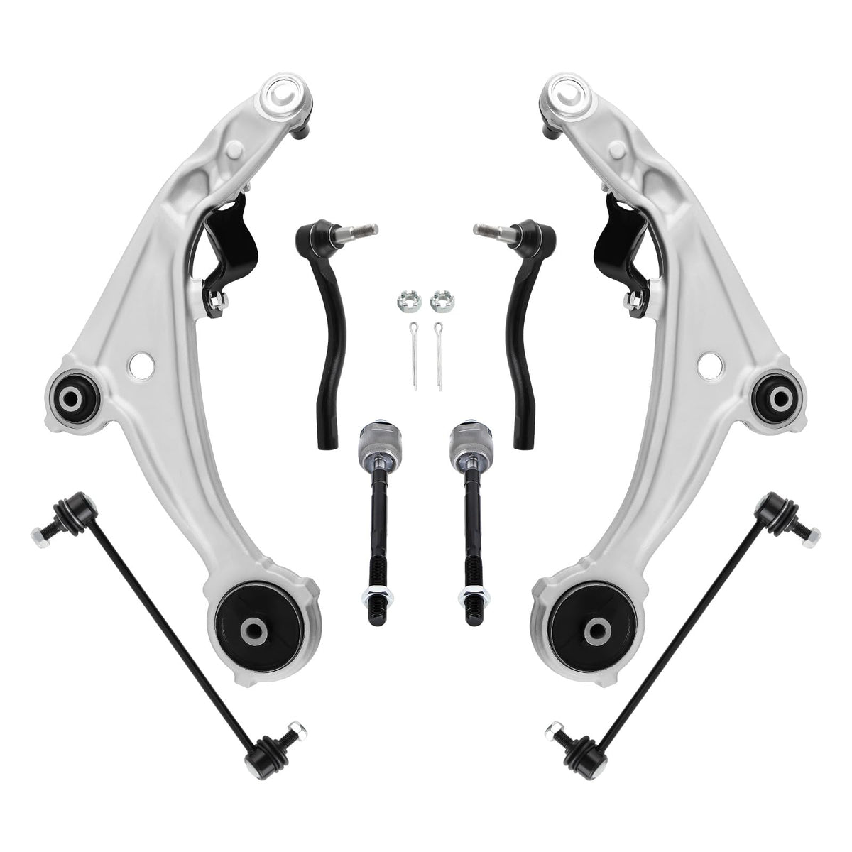 maXpeedingrods 8pc front lower arms kit for Nissan Altima enhances steering response and ride stability